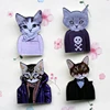 Couple japonais chat grand-mère chat noir chat broches broches retour émail broche Badge sûr épinglette femmes bijoux cadeaux ► Photo 2/6