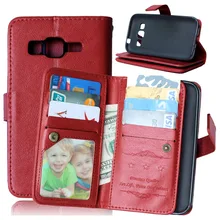Luxury Flip Leather Mobile Phone Case For Samsung Galaxy Core Prime G360 G360H G3606 G3608 Wallet Cover Cases With Card Slot