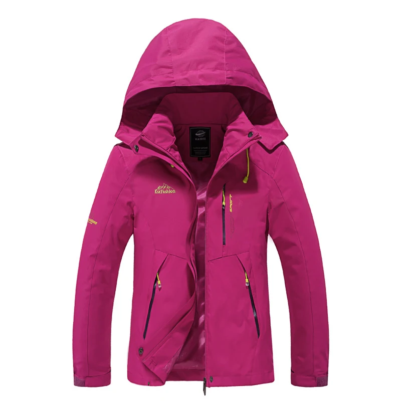 Мужские и женские куртки для походов на открытом воздухе на весну и осень, водоотталкивающая ветровка для походов, скалолазания, кемпинга, походов, мужские пальто VA371 - Цвет: Women Pink