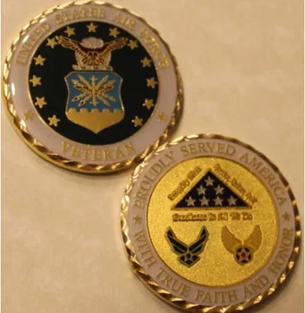 

Air Force Veteran Airman Retirement Retired Served Challenge Coin Commemorative gifts, DHL free shipping