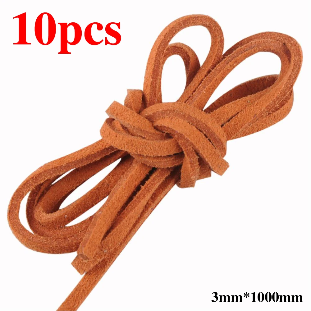 

Cheap 10pcs/ lot orange leather suede lace cord rope string bracelet necklace craft diy strap SMT016