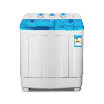 

3.6kg ABS Mini Washing Machine with Double Stainless Steel Tub Top Loading Semi-automatic Garment Washer UV Light Sky Blue