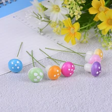 10 шт. 2 см искусственные красочные мини грибы, миниатюры Сказочный Сад Террариум с мхом смолы ремесленные украшения