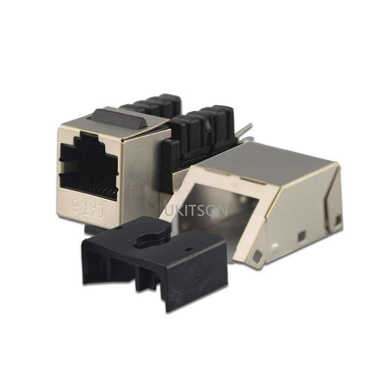 Экранированный сетевой вставной разъем CAT6 Keystone RJ45 CAT Six UTP Shield Socket|Удлинители