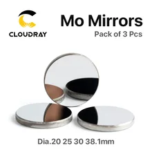 3Pcs Mo Mirror Diameter 15 19.05 20 25 30 38.1mm Thickness 3mm for CO2 Laser Cutting Engraving Machine