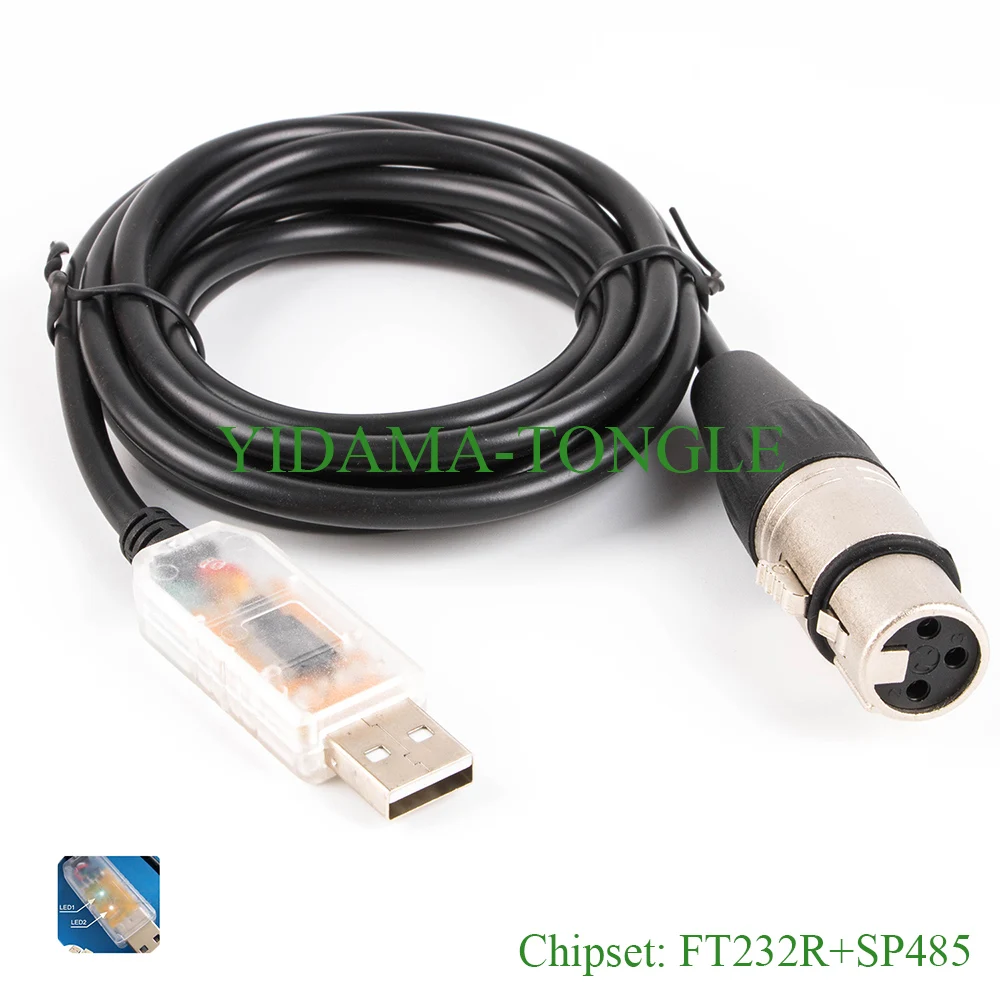 USB RS485 to DMXControl Cable USB TO DMX interface Cable XLR DMX512 Connector Adapter Converter Plug Stage Lighting Cable USB RS485 to DMXControl Cable USB TO DMX interface Cable XLR DMX512 Connector Adapter Converter Plug Stage Lighting Cable