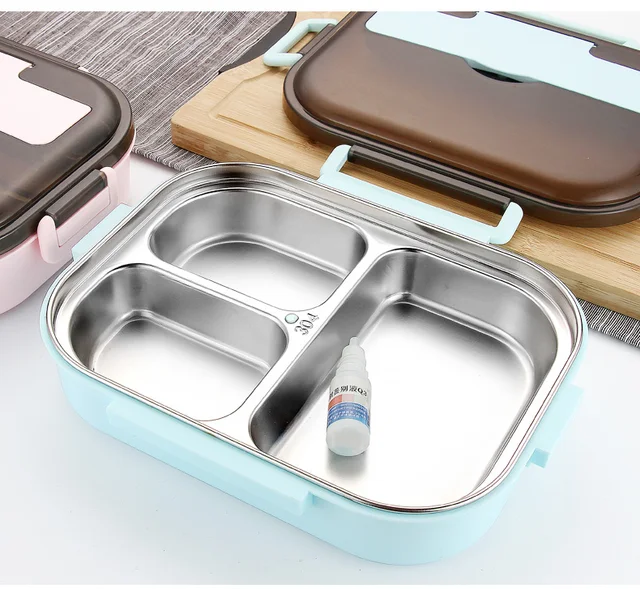 Fiambrera Termo De Acero Inoxidable 304 Para Niños Conjunto De Bolsa Gris  Bento Box A Prueba De Fugas Contenedor De Comida De Estilo Japonés Fiambrera  Térmica C18112301 De 17,18 €