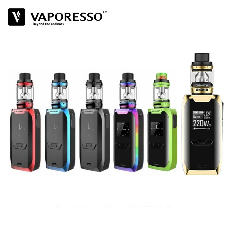 

Vaporesso Revenger 220W TC Box Mod Kit 5ML Vape Tank Vaporizer Electronic Cigarette Vaper Elektronik Sigara 510 Vaporizador