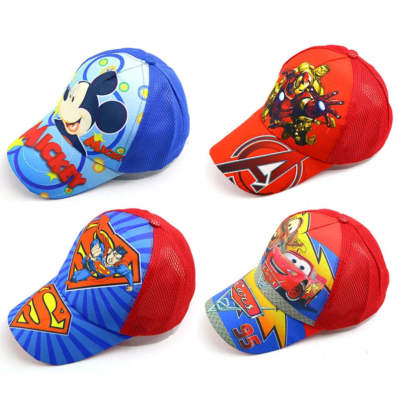 

2019 Baby hats Summer new cartoon baseball caps sunscreen breathable sunshade mesh cap kids snapback newborn photography props