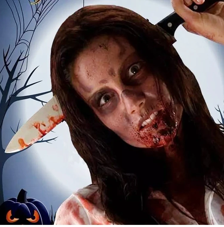 Cosplay&ware Fengrise Halloween Horror Bloody Machete Party Haloween Headband Festival -Cosplayware Store