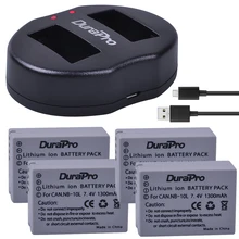 4 Pcs NB 10L NB 10L NB10L Camera Bateria USB Dual Charger for Canon G1X G15