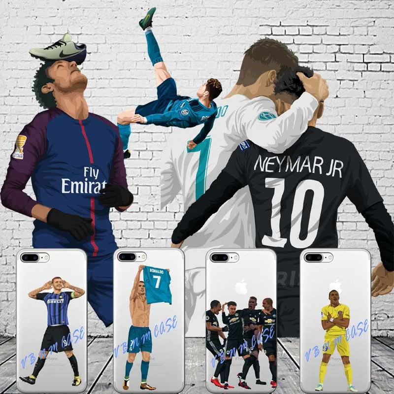 Football star cristiano ronaldo Lionel messi Roberto Firmino phone case for iPhone 5 5C SE 6