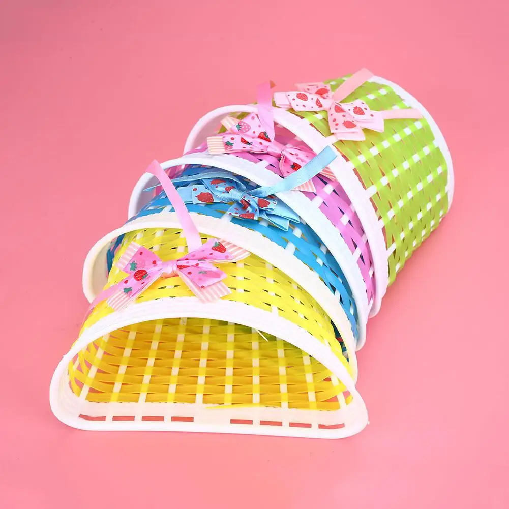 

Outdoor Bicycle Bags Panniers Bike Bowknot Front Basket For Children Girl
