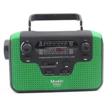 

Hot TTKK Portable Outdoor Fm Radio With Bluetooth Mp3 Player Hand Crank Solar Emergency Radio Solar Radios World Receiver With