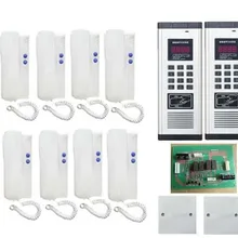 SMTVDP Пресс прямой набор Невидимый дверной для системы домофона. Для 2 ворот 8-квартиры аудио дверной телефон, идентификационной картой