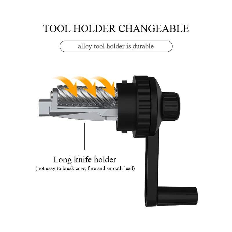 Точилка для карандашей с сменным держателем для ножей ручная Механическая точилка для карандашей канцелярские принадлежности для офиса и школы
