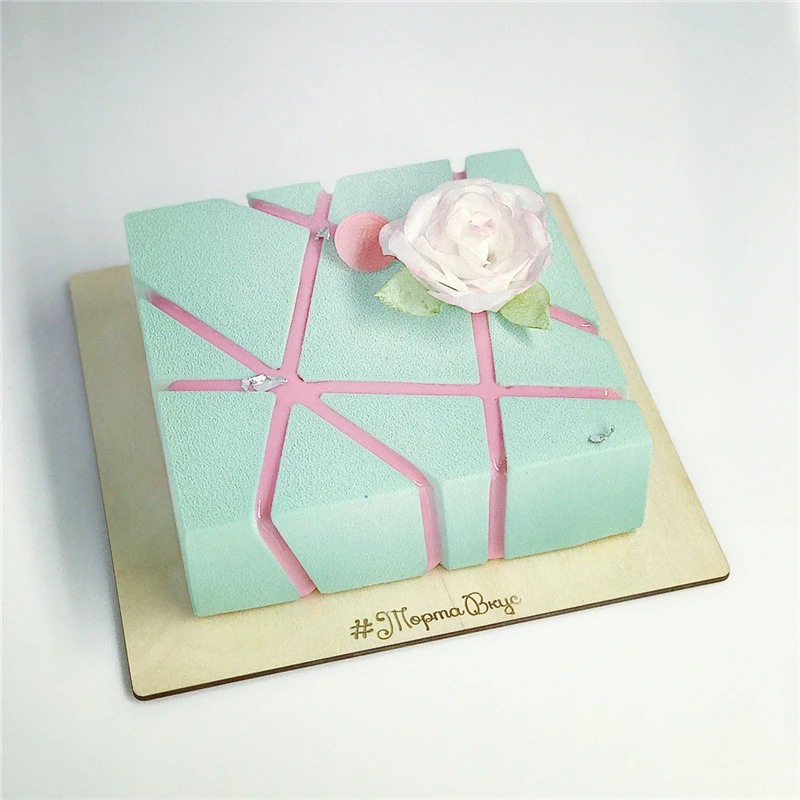 

VOGVIGO Cube Square Shaped 3D Silicone Cake Mold Chocolate Mousse Tray Dessert Baking Dish Fondant Pastry Confectionery Bakeware