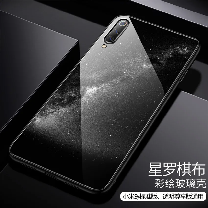 Aixuan Glass Case For Xiaomi mi 9Mi9 ExplorerXiaomi mi 9 SE Case painted Tempered Glass Silicon Protective full Cover Cases (17)