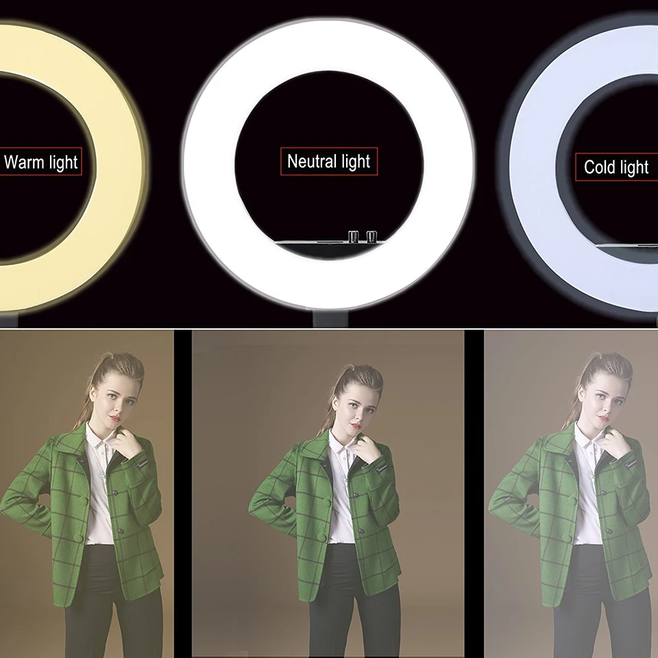  Zomei Led Makeup Light Ring Kit Photographic Lighting Camera Light Lamp With Stand For Video Shooti