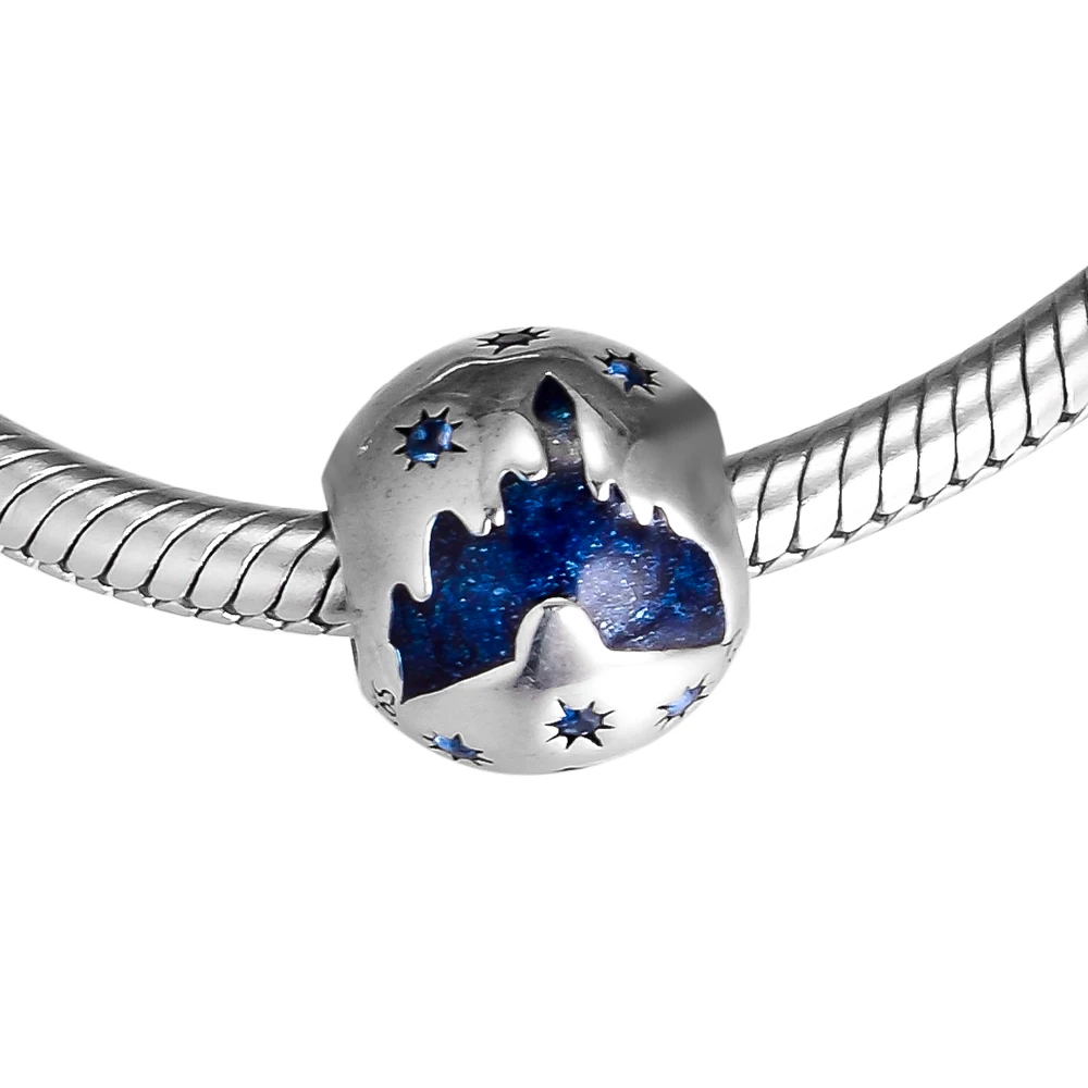 

DIY Fits For Pandora Bracelets Sleeping Beauty Castle Charms 100% 925 Sterling Silver Beads Jewelry Free Shipping