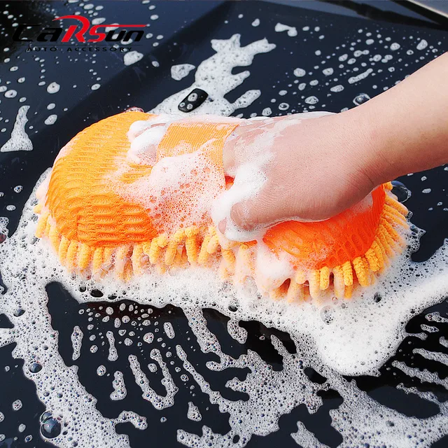Carsun Microfiber Car Washer Sponge Cleaning Car Care Detailing Brushes Washing Towel Auto Gloves Styling Accessories