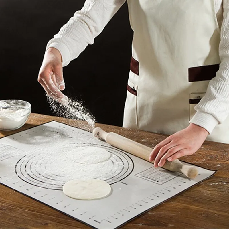 Large Silicone Mat Non Stick Rolling Dough Pad Pastry Dough Cutter Kneading Board Kitchen Baking Accessories Tool BPA Free
