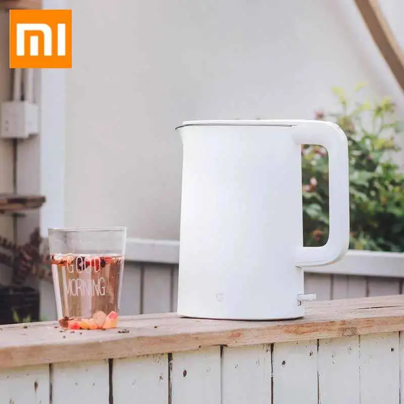 Xiaomi Mijia 1.5L Электрический чайник кухонный чайник для воды самовар 1.5L Теплоизоляционный чайник проводной чайник