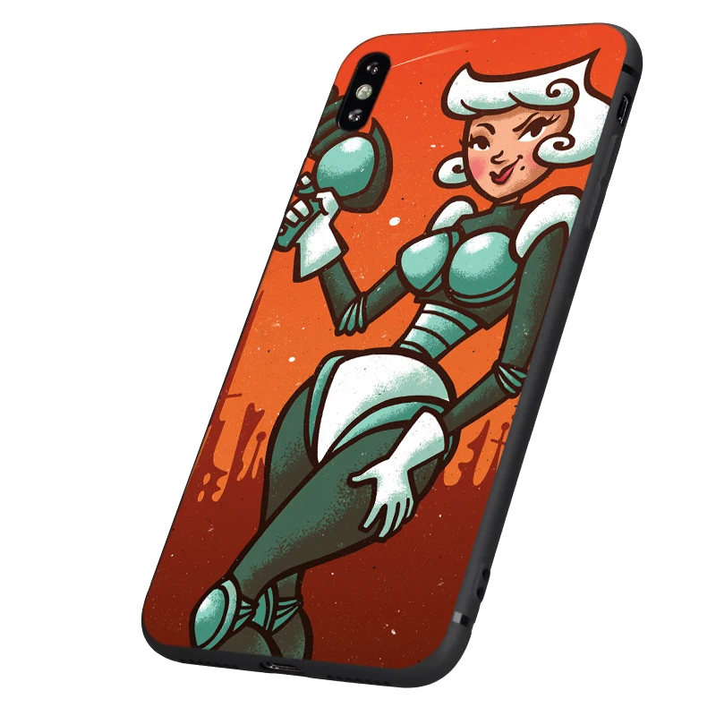 Черный чехол из ТПУ для iphone 5 5s se 6 6s 7 8 plus x 10 силиконовый XR XS 11 pro MAX с бокалом