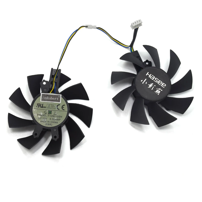Кулер для графической видеокарты Hasee GM50Ti GTX750Ti GTX950 2 шт./лот T128015SH 75 мм 49*46*17 4