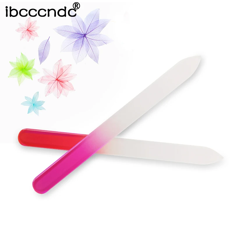 2Pcs/Lot Durable Crystal Glass Nail File Buffer Manicure Buffing Polish