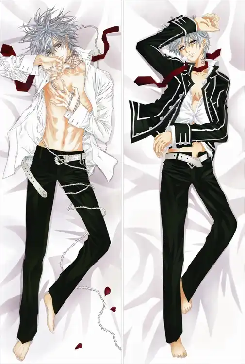 Anime japonês vampiro cavaleiro kiryu zero abraçando corpo capa de almofada dakimakura