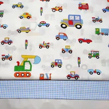 Полуметровая ткань с принтом автомобиля, хлопковая ткань с героями мультфильмов, Детская Ткань для шитья, постельные принадлежности, детский чехол для подушки, сделай сам, ремесло, одеяло, ткань tecido A872