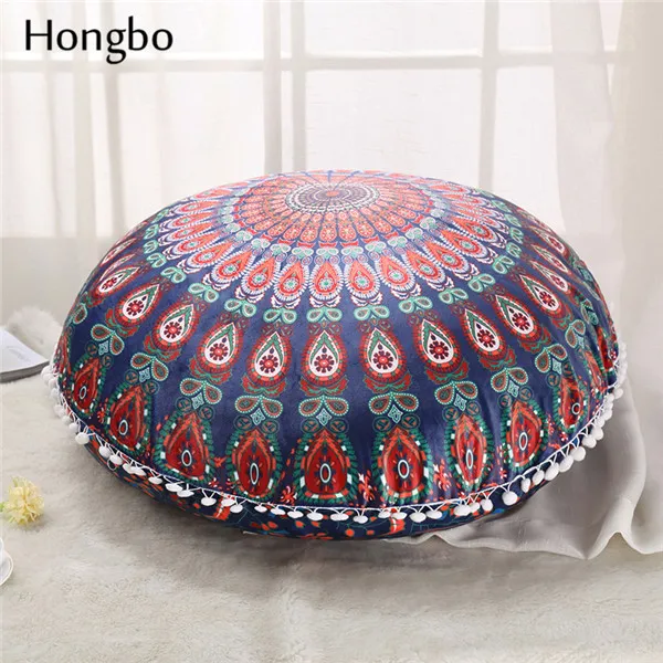 Hongbo 1 шт. подушки для пола Мандала круглая подушка в богемском стиле подушки Чехол для дома декоративные пледы наволочки - Цвет: 10