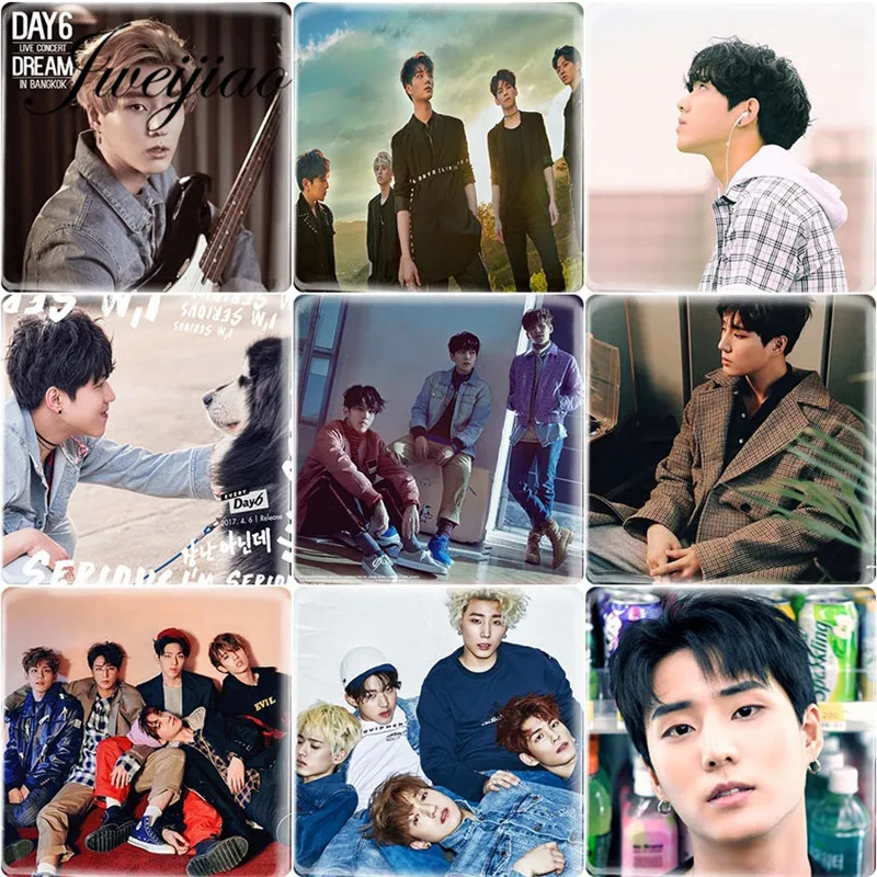 JWEIJIAO 5 шт./лот модный Kpop Singer Day6 квадратная форма стеклянный кабошон 12 мм узор DIY