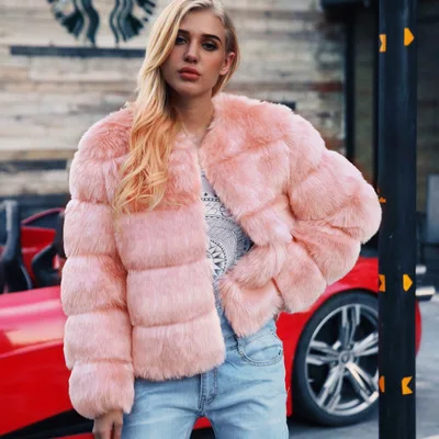 

Women New Free Shipping Fashion Faux Fur Coat MT0801