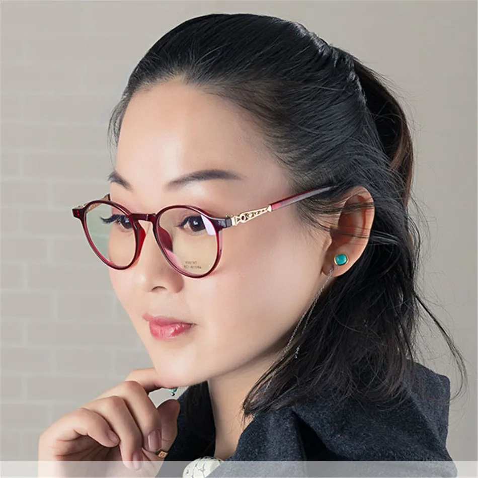 Elbru Anti Blue Light Blocking Computer Glasses Women TR90 Anti Blue Ray Filter Clear Lens Eyeglasses Frame Female Spectacles