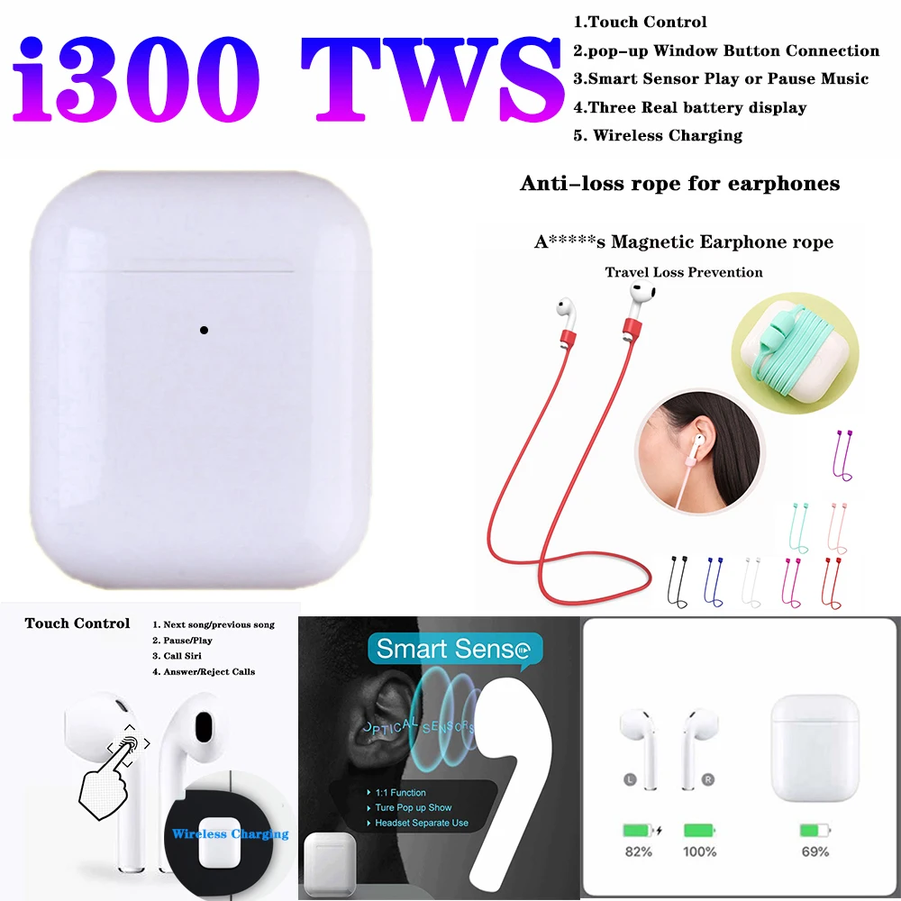 Newset Touch Control i300tws Smart Sensor Headset Air2 Pop up Bluetooth