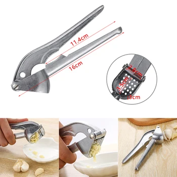 

2020 New Arrival Aluminum Garlic Presses Walnut Nut Crackers Ginger Crusher Practical Vegetable Squeezer Kitchen Gadget Dropship