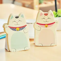 Прекрасный Kawaii Lucky Cat стенд блокноты Бумага палку сообщение Стикеры Канцтовары Закладка заметки офис поставить Pepsi Stick