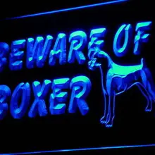 I835 Остерегайтесь боксерской собаки дисплей декор неоновый свет знак включения/выключения 20+ цвета 5 размеров