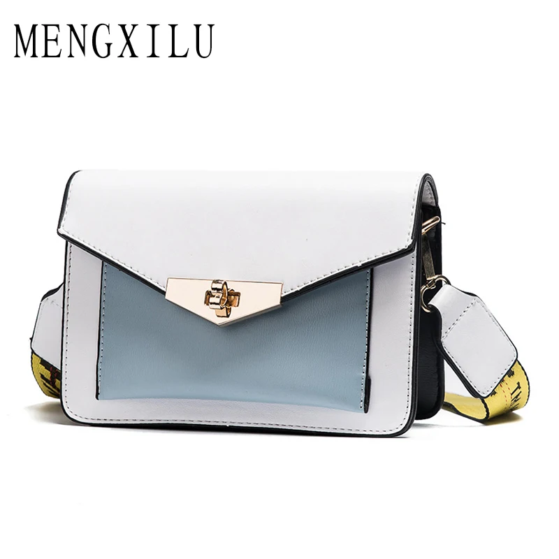

MENGXILU Fashion Small Bags Letter Strap Ladies Shoulder Bags Crossbody Bag Women Famous Brands Designers Sac a Main Femme 2018