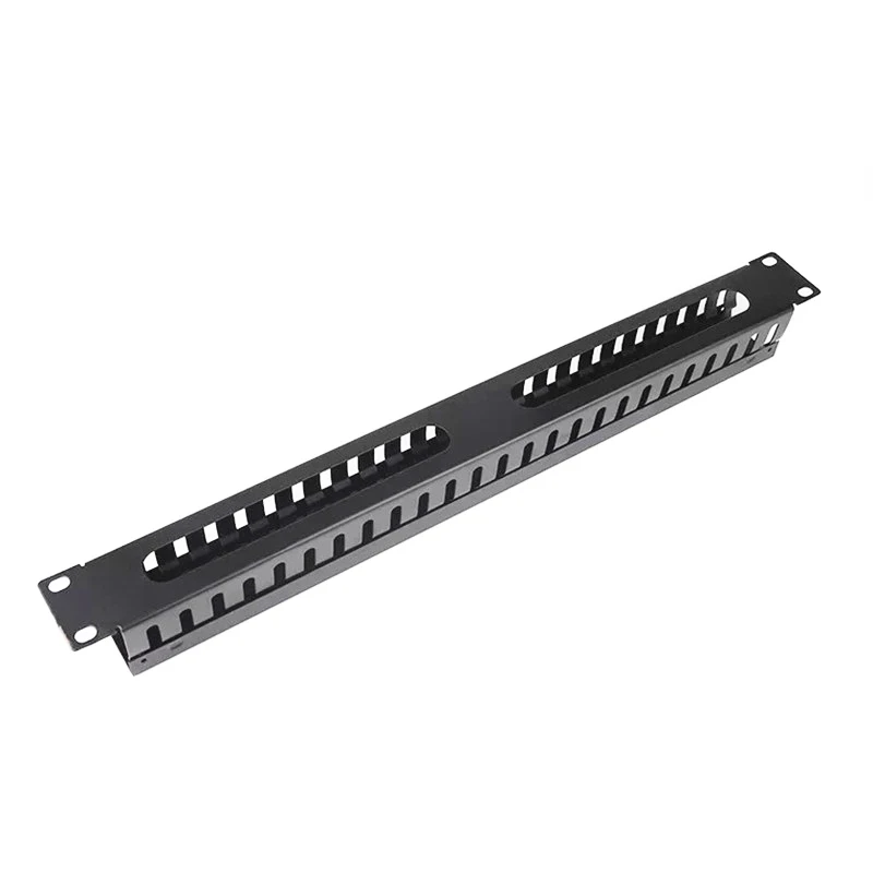 

19inch 1U Thickened Cold Steel Rack Cabinet Network Cable Management Cable Organizer 25 Management Rings Suitable for Rack