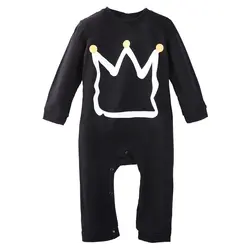 Для новорожденных одежда для малышей Обувь для девочек Обувь для мальчиков Корона ползунки комбинезон, костюм одежды, 0-18 месяцев