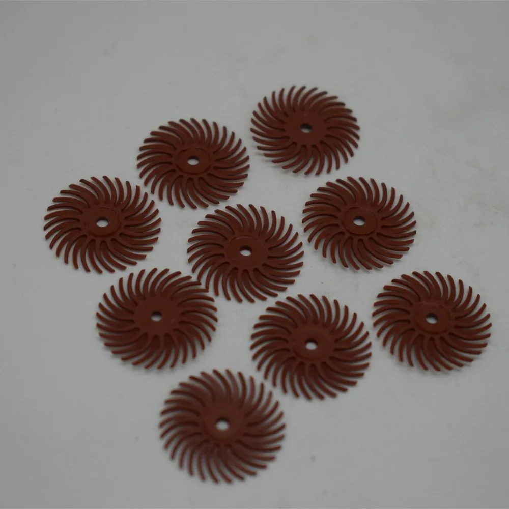 

10pcs 19mm Radial Bristle Abrasive Brush polishing grinding wheels with 2pcs 2.35mm mandrels