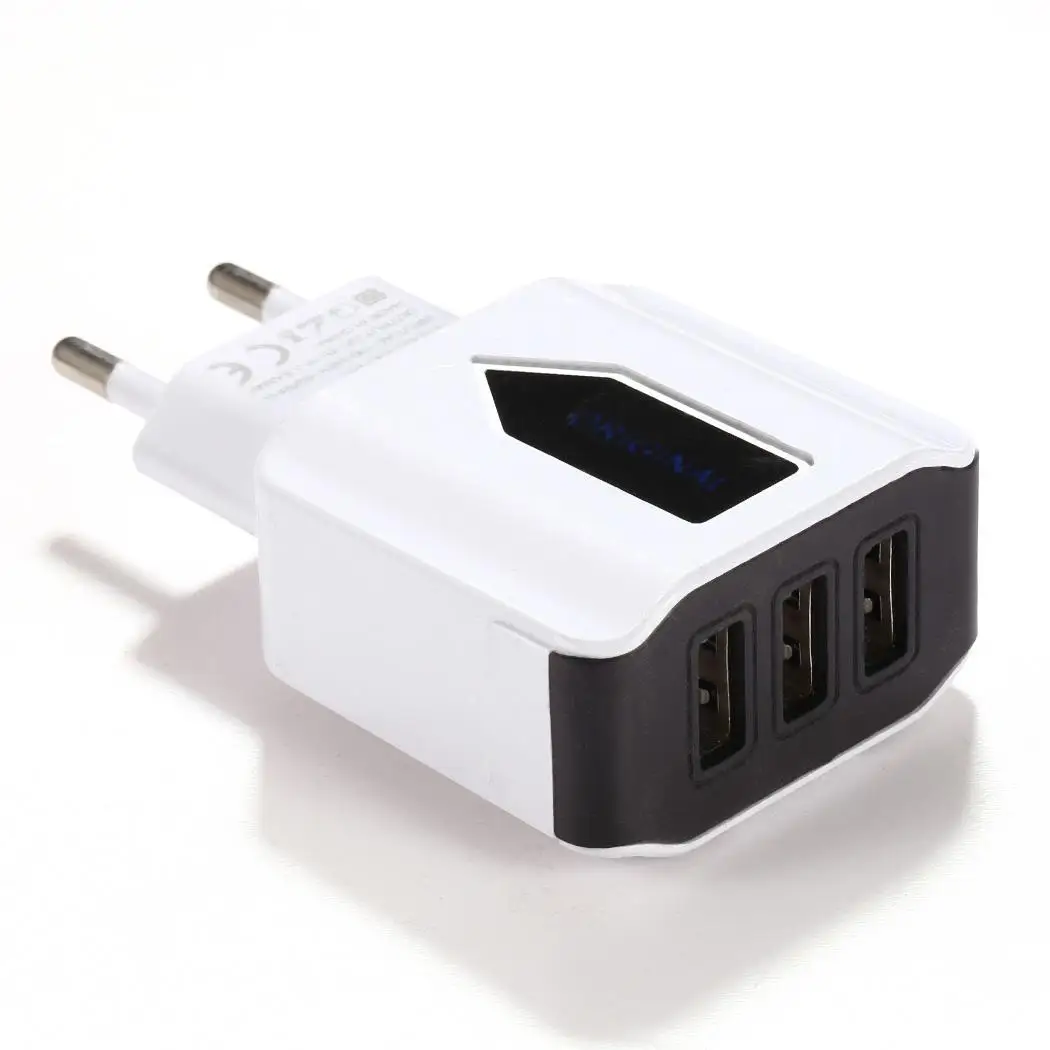 

Home Quick Charge Travel AC Power Charger Adapter Wall Charger 3 Ports USB Charge Power for Xiaomi iPhone Huawei Samsung S8/S7E