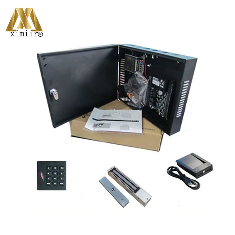 

TCP/IP Access control system C3-100 RFID card panel 280kg electric magnetic lock KR102 RFID card reader and card register