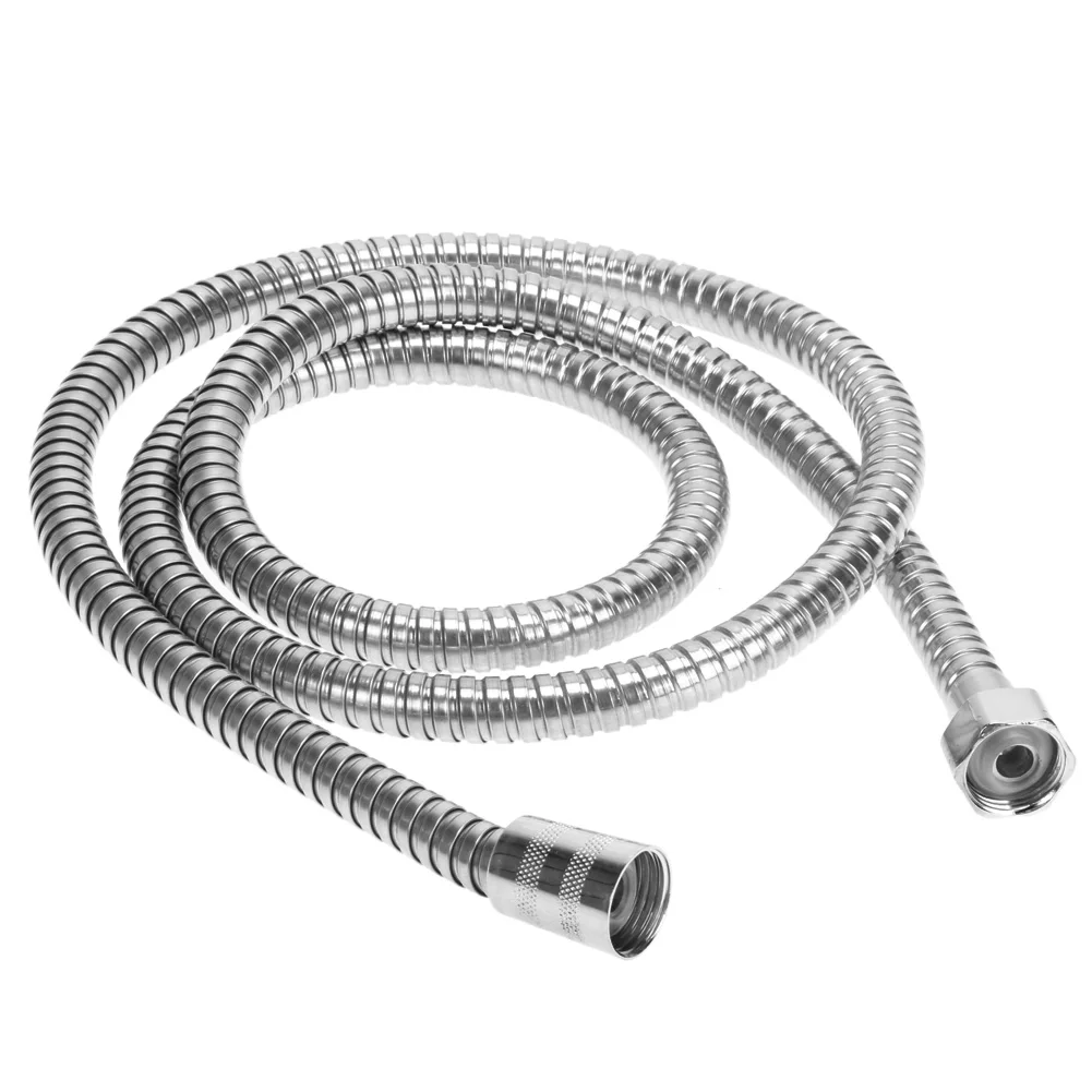 Double Lock Brass Connector Stainless Steel Hose Handheld Shower Head Hose Waterproof Layer for Bathroom font