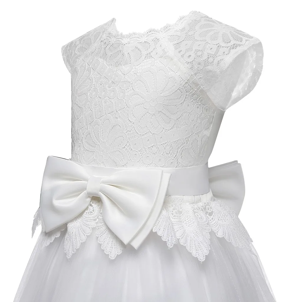 Платья с цветочным узором для девочек на вечеринку и свадьбу; детское торжественное платье принцессы с бантом для свадебной вечеринки; платье-пачка без рукавов;# XTN
