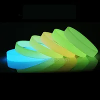 2pcs Luminous Silicone Bracelet Men Women Teen Sports Rubber wristband Glow In Dark Party Concert Hand Bands Bangle Accessories