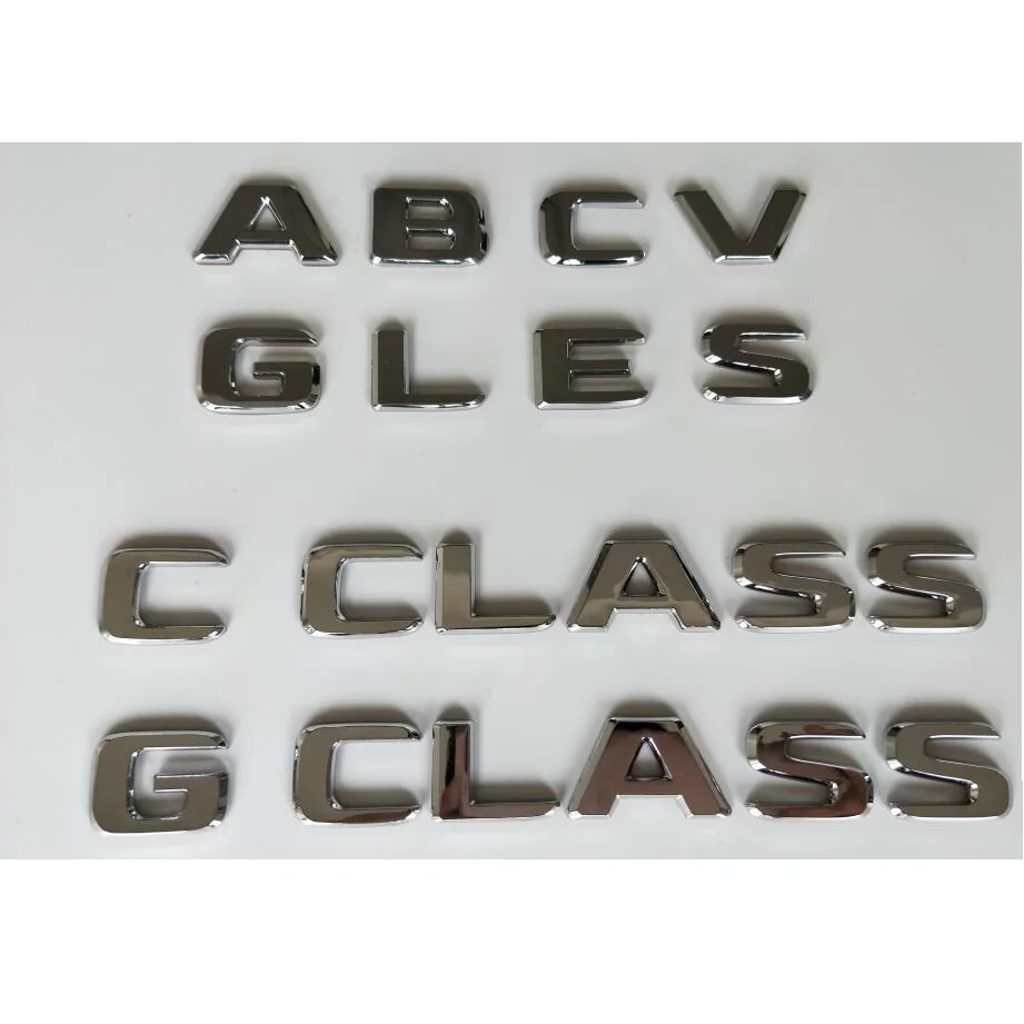 

Chrome Letters Emblems Badge for Mercedes Benz AMG A B C E G M S GLA GLB GLC GLE GLS CLA CL SL SLC ML V SLK CLK GLK CLASS